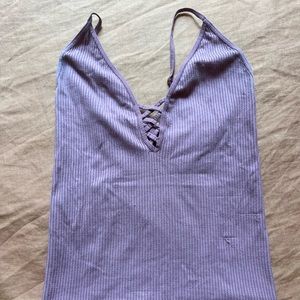 Free People Ribbed V-Neck Tank, size M